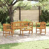  Set za odmaranje u vrtu 4 pcs Čvrsto drvo akacije | shoptok.hr