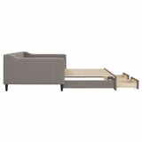  Dnevni krevet na razvlačenje smeđesivi 100 x 200 cm od tkanine | shoptok.hr