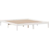  Krevet s regalom z knjige bez madraca bijeli 180x200cm borovina | shoptok.hr
