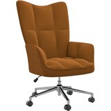 The Living Store Stol za sproščanje rjav žamet - Stol Za Sproščanje, (21485215) Cene