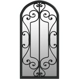  Ogledalo crno 70 x 30 cm željezno za unutarnju upotrebu | shoptok.hr