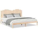 Maison Chic Daljši Posteljni Okvir - Dvoposteljna postelja brez vzmetnice 200x210 cm trden les, (22082346) Cene