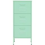 vidaXL Omara za shranjevanje mint zelena 42,5x35x101,5 cm jeklo | Shoptok.si
