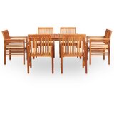  7-dijelni vrtni blagovaonski set s jastucima bagremovo drvo | shoptok.hr