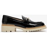 Resti Black lacquered women's moccasins with chain Soterra - Footwear | ePonuda.com