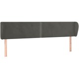  Uzglavlje s ušima tamnosivo 163x23x78/88 cm baršunasto | shoptok.hr