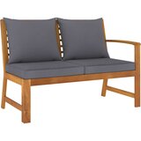 The Living Store Vrtna klop 114,5 cm s temno sivo blazino trden akacijev les - Vrtna Klop, (21467953) | Shoptok.si