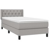  Okvir kreveta s oprugama i madrac svjetlosivi 80x200cm tkanina | shoptok.hr