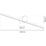  LED kupatilsko osvetljenje za ogledalo ARTIST LED/9W/230V 60 cm IP44 crna | Eponuda.com