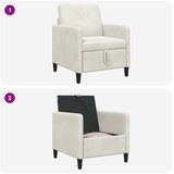 SOFA s pohranom Krem 72 x 78 x 87 cm Poliester | Shoptok.si