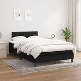  Krevet s oprugama i madracem crni 120 x 200cm od tkanine | shoptok.hr