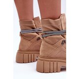Boto Women's Boots Suede Lace-Up Dark Beige Acorn | Eponuda.ba
