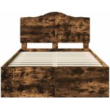 Krevetna konstrukcija s uzglavljem Dimljeni hrast 135 x 190 cm | shoptok.hr