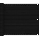 Balkonski zastor crni 75 x 600 cm HDPE | Shoptok.si