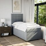  Okvir kreveta s oprugama i madrac svjetlosivi 90x200cm tkanina | shoptok.hr