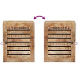 Viseći ormarić Smeđa i crna 38 x 33,5 x 48 cm Čvrsto drvo manga | shoptok.hr