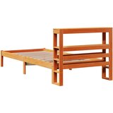 Okvir kreveta s uzglavljem voštano smeđi 100x200 cm od borovine | shoptok.hr
