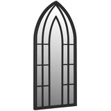  Vrtno ogledalo crno 70 x 30 cm željezno za vanjsku upotrebu | shoptok.hr