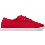 Tommy Hilfiger Tenis superge Canvas Lace Up Sneaker FW0FW07805 Rdeča