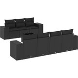  8-dijelni set vrtnih sofa od poliratana s jastucima crni | shoptok.hr