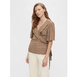 Object Brown patterned blouse . OBJECT - Women | Shoptok.si