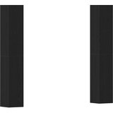 vidaXL set od 4 komada kabineta za TV crni hrast 30.5x30x90 cm od konstruiranog drveta, zidni kabinet za TV - 2 kom crni hrast, 30.5x30x90 cm, od konstruiranog drveta | shoptok.hr