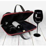 Etui za steklenico s kozarci za vino diVintoWhoCares Black | Shoptok.si