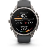 Garmin multisport GPS sat fēnix 9 Pro inReach 47 mm, titanij, grafitno/crni silikonski remen | shoptok.hr