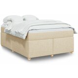 vidaXL Krevet s oprugama i madracem krem 140 x 190 cm od tkanine | shoptok.hr