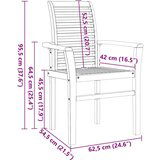 vidaXL 7-dijelni vrtni set za objedovanje od masivnog drva teak | shoptok.hr