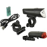 Fischer fahrrad komplet svjetla za bicikl 85346 led pogon na punjivu bateriju , baterijski pogon crna | shoptok.hr