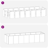  Vrtna saksija Bijela 280 x 80 x 60 cm Čelična vrata | shoptok.hr