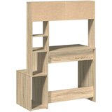 vidaXL Pisalna miza s policami sonoma hrast 100x45x140 cm inž. les | Shoptok.si