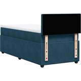 Box spring krevet s madracem plavi 80 x 200 cm baršunasti | shoptok.hr
