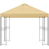 Gazebo 3 x 3 m Krem Poliester i čelik 190 gsm | shoptok.hr