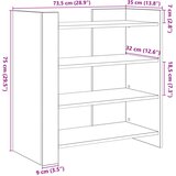 Komoda boja smeđeg hrasta 73,5x35x75 cm konstruirano drvo | shoptok.hr