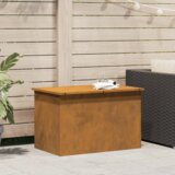 vidaXL Vanjska kutija za spremanje s pohranom Smeđa 80 x 50.5 x 50 cm | shoptok.hr
