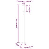  Stupić za svjetlo sa senzorom 3 kom 110 cm crne IP44 | shoptok.hr
