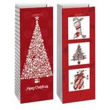  Vrečka darilna za steklenico rdeča novo leto PROMOCIJA | Shoptok.si