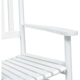  Gugalni stol z ukrivljenim sedežem 2 kosa bel trden les jelke | Shoptok.si