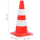  Reflektirajući prometni čunjevi 20 kom crveno-bijeli 50 cm | shoptok.hr