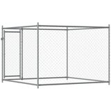  Kavez za pse s vratima sivi 2 x 2 x 1,5 m od pocinčanog čelika | shoptok.hr