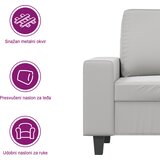  Dvosjed svjetlosivi 140 cm od mikrovlakana | shoptok.hr