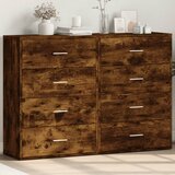 vidaXL Komoda 2 kosa dimljeni hrast 60x31x84 cm inženirski les | Shoptok.si
