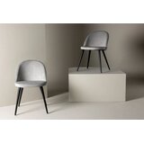 Venture Home Velvet blagovaonska stolica, siva, set od 2 | shoptok.hr