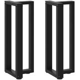  Noge za konzolni stol T-oblika 2 kom Crne 38x25x(72-73) cm Čelik | shoptok.hr