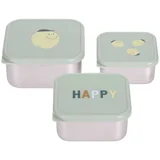 posodica za shranjevanje snackbox stainless steel Happy Fruits 3/1 lemon