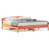  The Living Store Posteljni okvir brez vzmetnice vošč. rjav 180x200 cm borovina - Posteljni Okvir, (21497995) | Shoptok.si