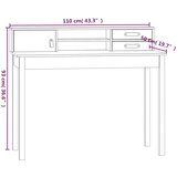  Radni stol 110x50x93 cm Masivno drvo Bor | shoptok.hr