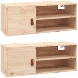 Maison Chic Stenska omarica - Zidna omarica 2 kosa 80x30x30 cm trdna borovina iu395, (22063413) | Shoptok.si